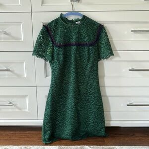 Sandro green lace dress